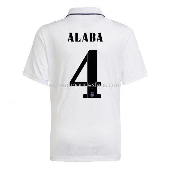 Maillot Real Madrid Alaba 4 Tenue Domicile 2022-2023 Manche Courte