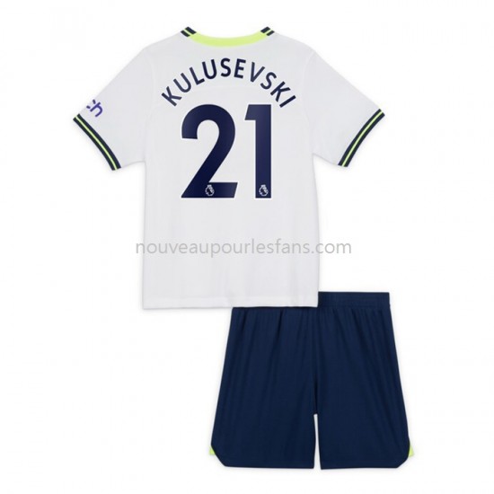 Maillot Tottenham Hotspur Dejan Kulusevski 21 Enfant Tenue Domicile 2022-2023 Manche Courte