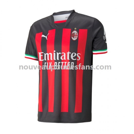 Maillot AC Milan Homme Tenue Domicile 2022-2023 Manche Courte