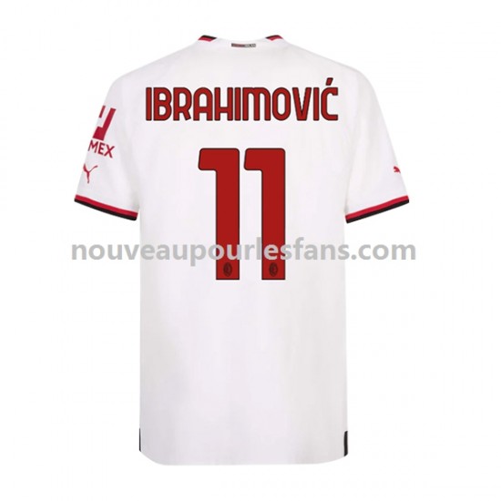 Maillot AC Milan Ibrahimović 11 Homme Tenue Extérieur 2022-2023 Manche Courte