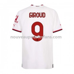 Maillot AC Milan Olivier Giroud 9 Homme Tenue Extérieur 2022-2023 Manche Courte