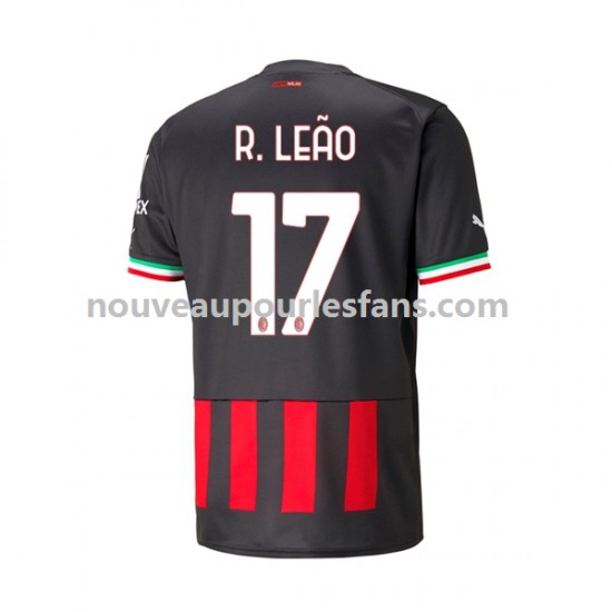 Maillot AC Milan Rafael Leao 17 Homme Tenue Domicile 2022-2023 Manche Courte