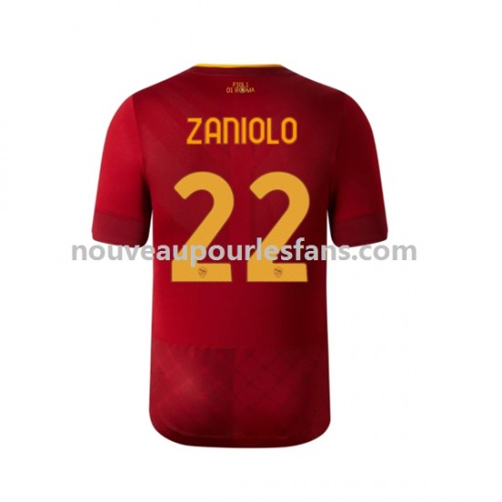 Maillot AS Rome Zaniolo 22 Homme Tenue Domicile 2022-2023 Manche Courte
