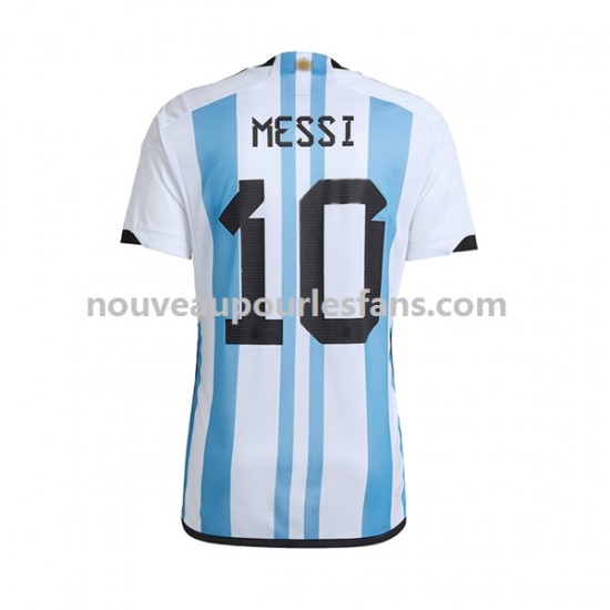 Maillot Argentine Lionel Messi 10 Homme Tenue Domicile Coupe du Monde 2022 Manche Courte
