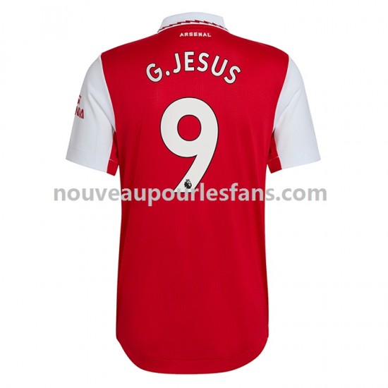 Maillot Arsenal Gabriel Jesus 9 Homme Tenue Domicile 2022-2023 Manche Courte