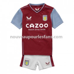 Maillot Aston Villa Enfant Tenue Domicile 2022-2023 Manche Courte
