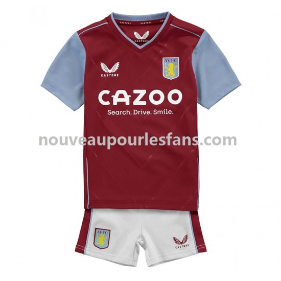 Maillot Aston Villa Enfant Tenue Domicile 2022-2023 Manche Courte