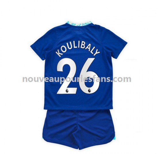 Maillot Chelsea Kalidou Koulibaly 26 Enfant Tenue Domicile 2022-2023 Manche Courte