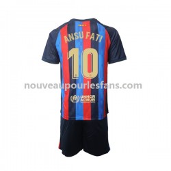 Maillot FC Barcelone Ansu Fati 10 Enfant Tenue Domicile 2022-2023 Manche Courte
