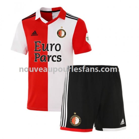 Maillot Feyenoord Rotterdam Enfant Tenue Domicile 2022-2023 Manche Courte