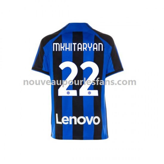 Maillot Inter Milan Henrikh Mkhitaryan 22 Homme Tenue Domicile 2022-2023 Manche Courte