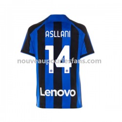 Maillot Inter Milan Kristjan Asllani 14 Homme Tenue Domicile 2022-2023 Manche Courte