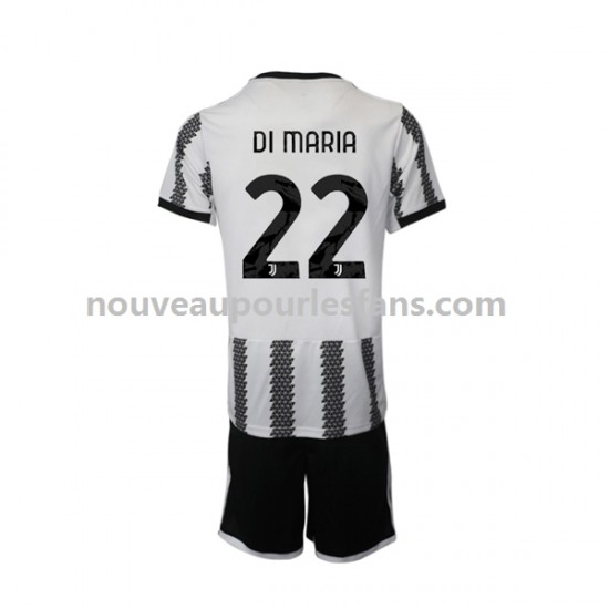 Maillot Juventus Di Maria 22 Enfant Tenue Domicile 2022-2023 Manche Courte