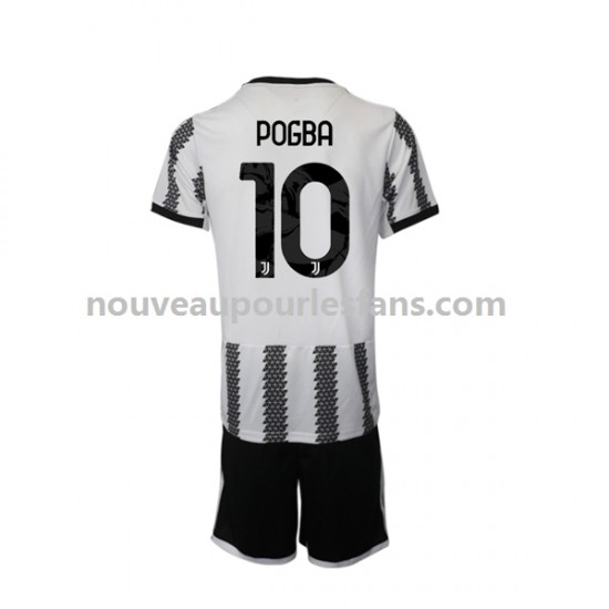 Maillot Juventus Pogba 10 Enfant Tenue Domicile 2022-2023 Manche Courte
