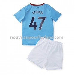 Maillot Manchester City Foden 47 Enfant Tenue Domicile 2022-2023 Manche Courte
