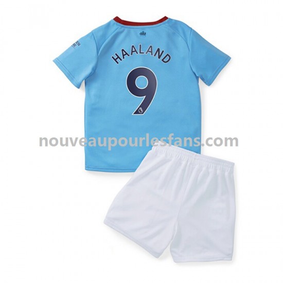 Maillot Manchester City Haaland 9 Enfant Tenue Domicile 2022-2023 Manche Courte