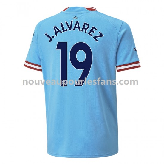 Maillot Manchester City J. ALVAREZ 19 Homme Tenue Domicile 2022-2023 Manche Courte