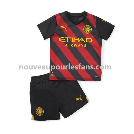Maillot Manchester City Enfant Tenue Extérieur 2022-2023 Manche Courte