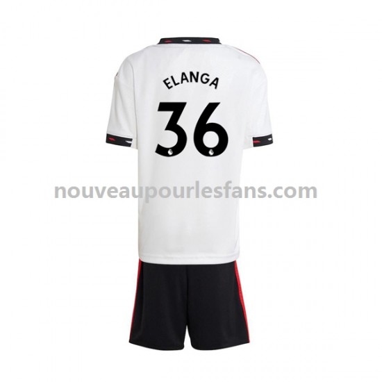 Maillot Manchester United Elanga 36 Enfant Tenue Extérieur 2022-2023 Manche Courte