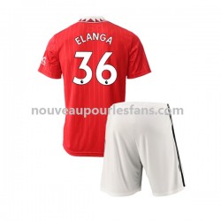 Maillot Manchester United Elanga 36 Enfant Tenue Domicile 2022-2023 Manche Courte