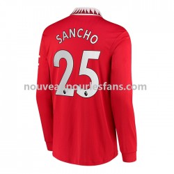 Maillot Manchester United Jadon Sancho 25 Homme Tenue Domicile 2022-2023 Manche Longue