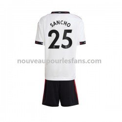 Maillot Manchester United Jadon Sancho 25 Homme Enfant Tenue Extérieur 2022-2023 Manche Courte