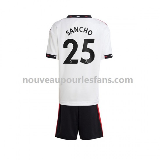 Maillot Manchester United Jadon Sancho 25 Homme Enfant Tenue Extérieur 2022-2023 Manche Courte