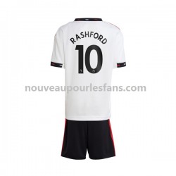 Maillot Manchester United Rashford 10 Enfant Tenue Extérieur 2022-2023 Manche Courte