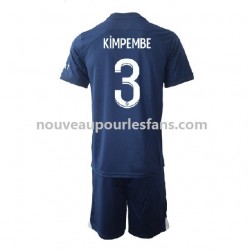 Maillot Paris Saint-Germain Kimpembe 3 Enfant Tenue Domicile 2022-2023 Manche Courte