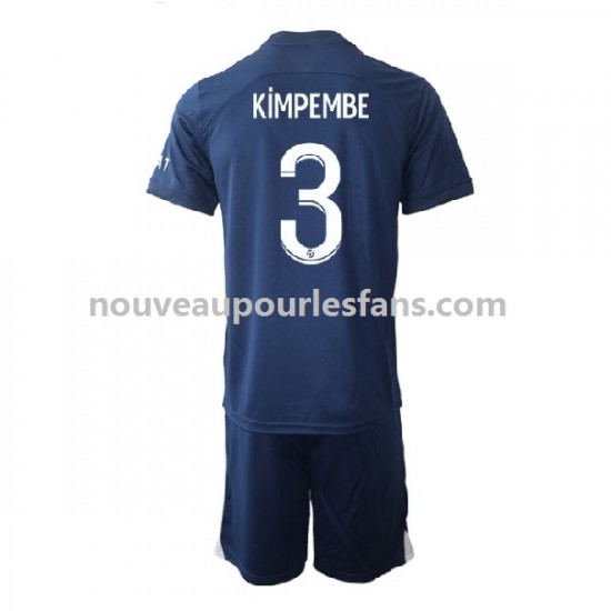Maillot Paris Saint-Germain Kimpembe 3 Enfant Tenue Domicile 2022-2023 Manche Courte