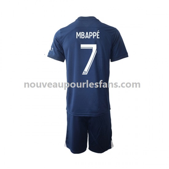 Maillot Paris Saint-Germain Mbappé 7 Enfant Tenue Domicile 2022-2023 Manche Courte