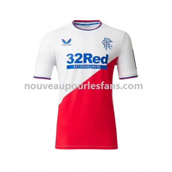 Maillot Rangers Homme Tenue Extérieur 2022-2023 Manche Courte