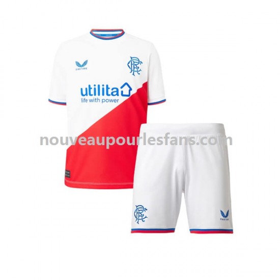 Maillot Rangers Enfant Tenue Extérieur 2022-2023 Manche Courte