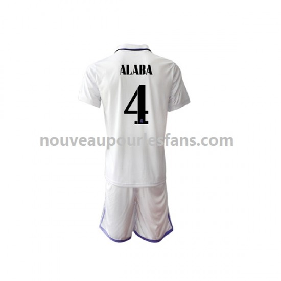 Maillot Real Madrid David Alaba 4 Enfant Tenue Domicile 2022-2023 Manche Courte
