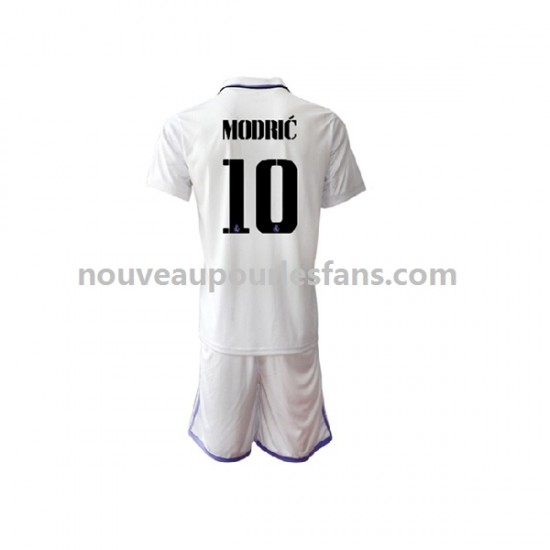 Maillot Real Madrid Modrić 10 Enfant Tenue Domicile 2022-2023 Manche Courte