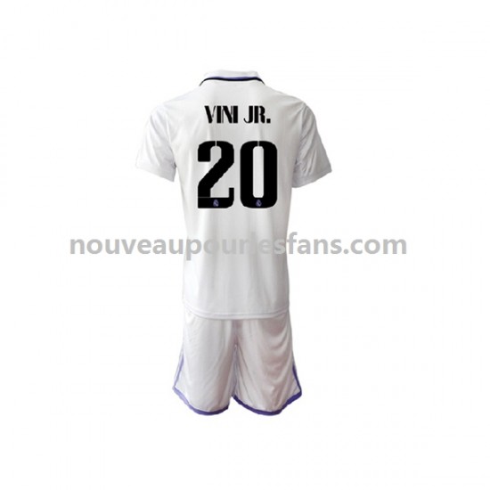 Maillot Real Madrid Vinicius Junior 20 Enfant Tenue Domicile 2022-2023 Manche Courte