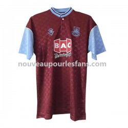 Maillot West Ham United Rétro Homme Tenue Domicile 1989-1990 Manche Courte