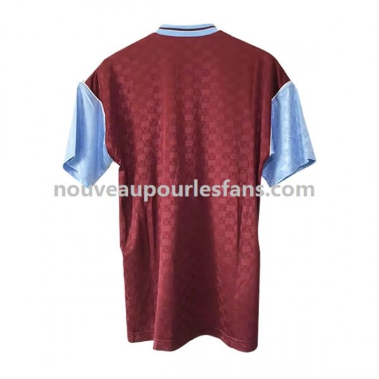 Maillot West Ham United Rétro Homme Tenue Domicile 1989-1990 Manche Courte