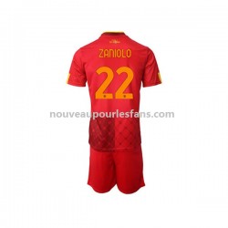 Maillot AS Rome Nicolo Zaniolo 22 Enfant Tenue Domicile 2022-2023 Manche Courte