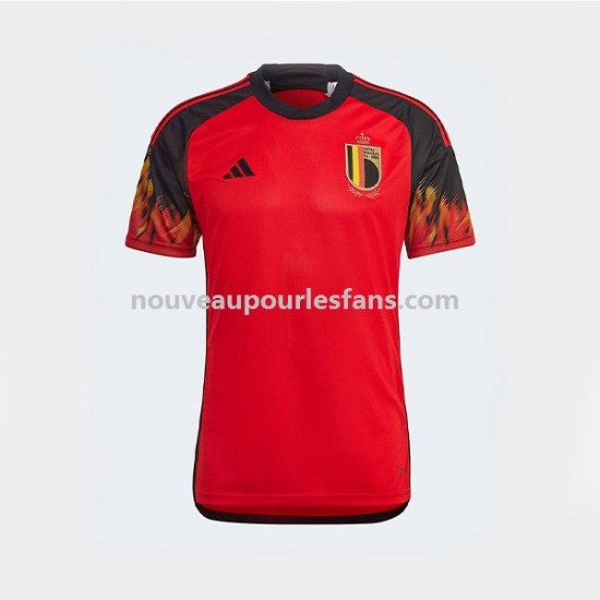 Maillot Belgique Homme Tenue Domicile Coupe du Monde 2022 Manche Courte