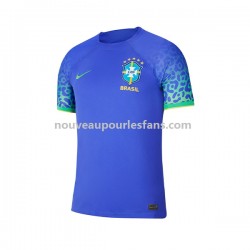 Maillot Brésil Homme Tenue Extérieur Coupe du Monde 2022 Manche Courte