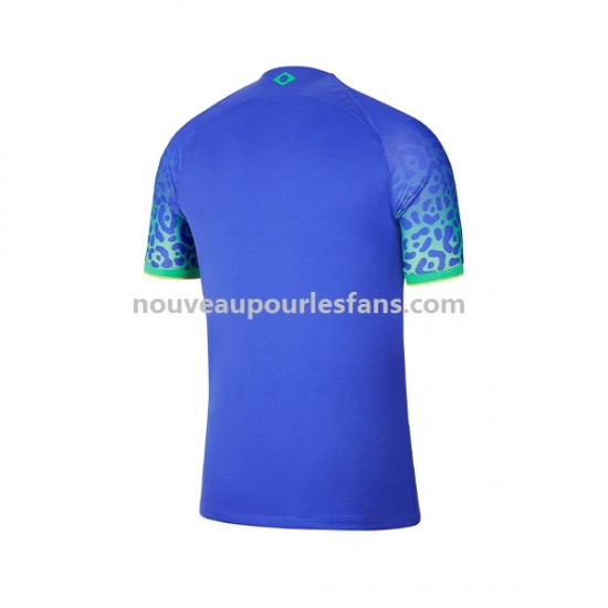 Maillot Brésil Homme Tenue Extérieur Coupe du Monde 2022 Manche Courte