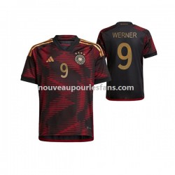 Maillot Allemagne Timo Werner 9 Homme Tenue Extérieur Coupe du Monde 2022 Manche Courte