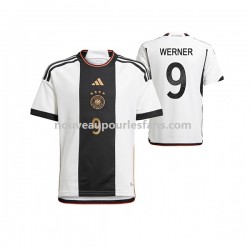 Maillot Allemagne Timo Werner 9 Homme Tenue Domicile Coupe du Monde 2022 Manche Courte