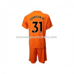 Maillot Manchester City Ederson M. 31 Gardien Enfant Tenue 3ème 2022-2023 Manche Courte