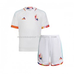 Maillot Belgique Enfant Tenue Extérieur Coupe du Monde 2022 Manche Courte
