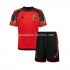 Maillot Belgique Enfant Tenue Domicile Coupe du Monde 2022 Manche Courte