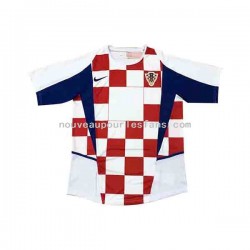 Maillot Croatie Homme Tenue Domicile 2002 Manche Courte