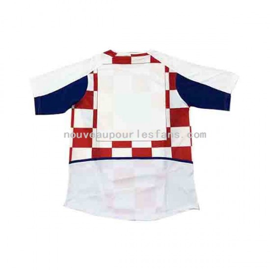Maillot Croatie Homme Tenue Domicile 2002 Manche Courte