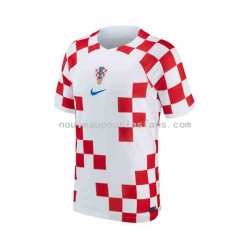 Maillot Croatie Homme Tenue Domicile Coupe du Monde 2022 Manche Courte